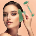 LUMÉA facial gua sha set — two sculpting stones for face and neck