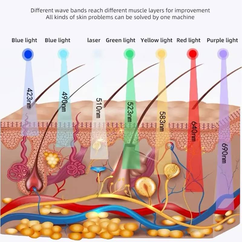 How LED wavelengths penetrate the skin